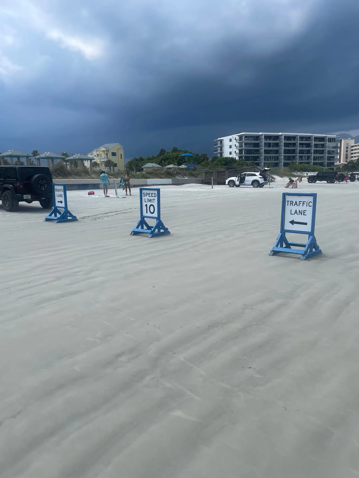 Storm came in just as we were leaving the beach. Crazy how they let cars on the beach here!