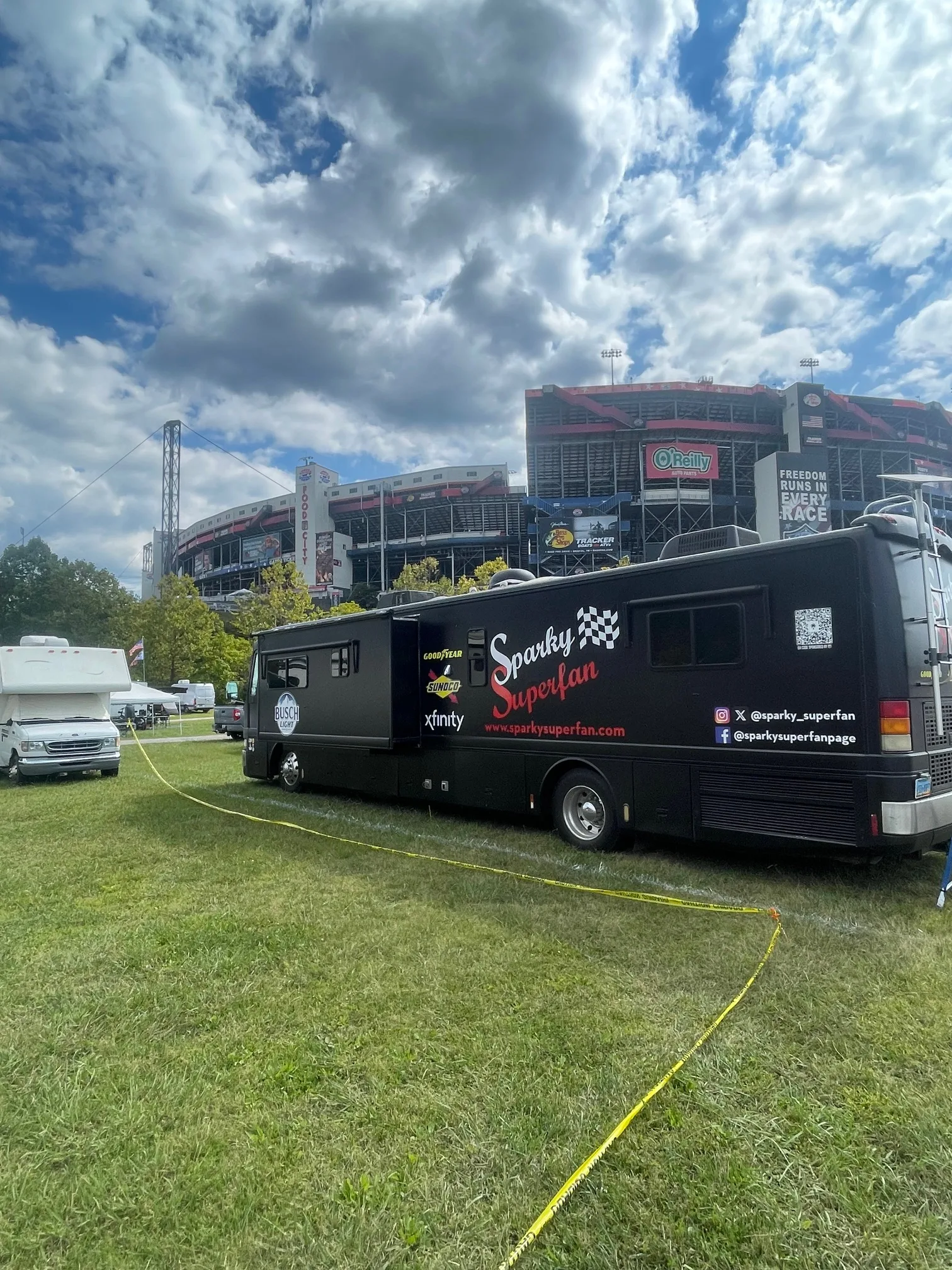 Our campsite in Earhardt Campground right by Bristol Motor Speedway