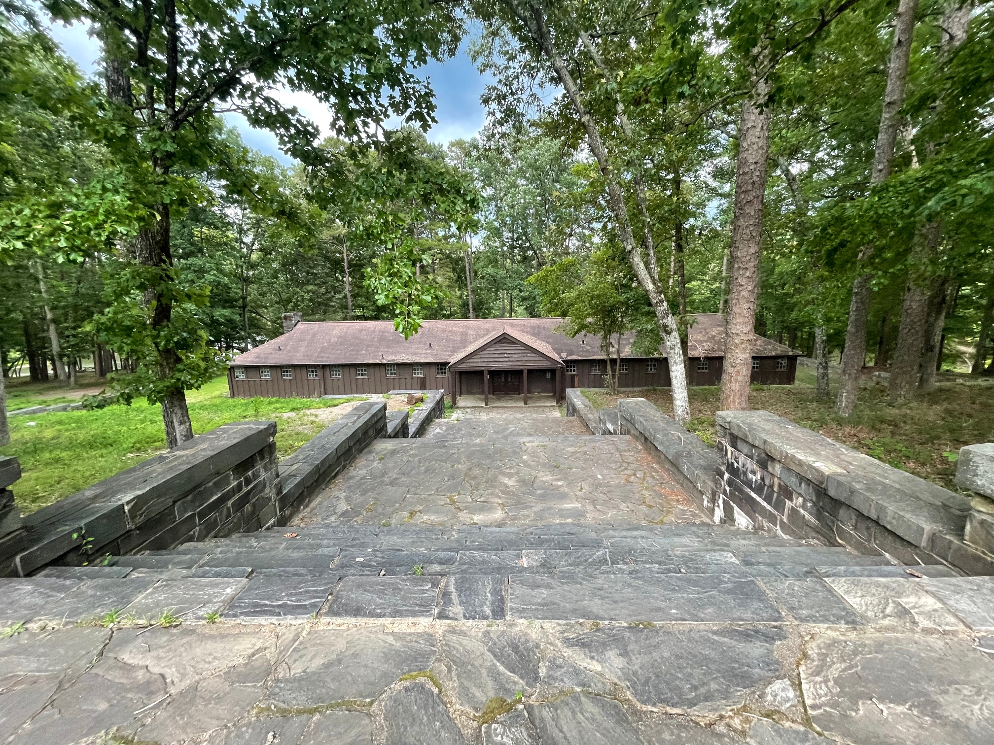 The bathhouse built by local workers - 1939
